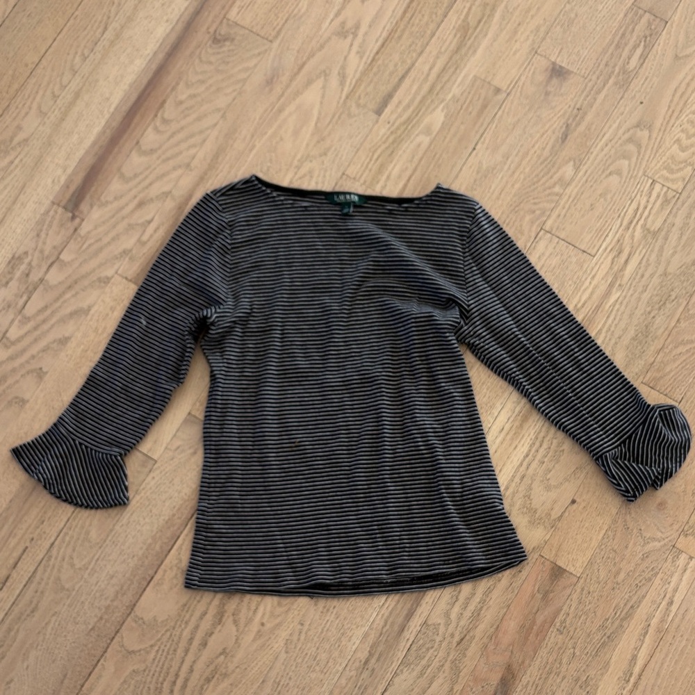 Vintage Ralph Lauren Striped Black and white Women's shirt